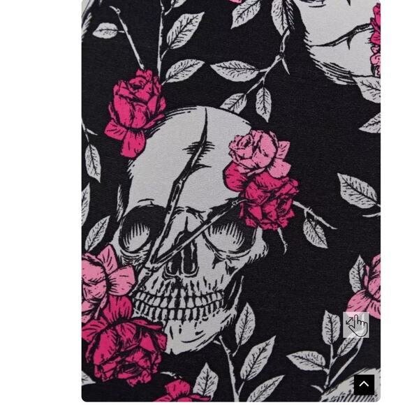 Torrid 2 (2X 18/20) Skull Roses Full Length Active Leggings w/Side Pockets New - Picture 3 of 5